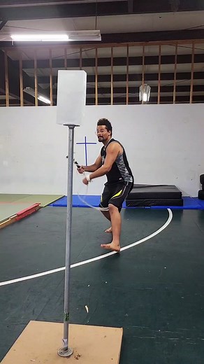 See it's funny because it's called a meteorhammer, and I tied a hammer to the end of the rope.... why aren't you laughing? #benseiarmy #meteorhammer #martialarts #ropedart #fyp #foryou