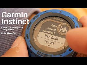 Garmin Instinct, tutorial italiano, Altimetro Barometro Bussola tasto ABC