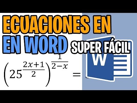 [WORD] COMO HACER ECUACIONES, FRACCIONES y FÓRMULAS