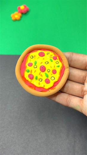 Homemade Clay Pizza For Kids/#kidscraft #clayart #shortfeed #art #handmade