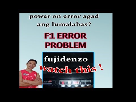 F1 ERROR PROBLEM! fujidenzo automatic washing machine