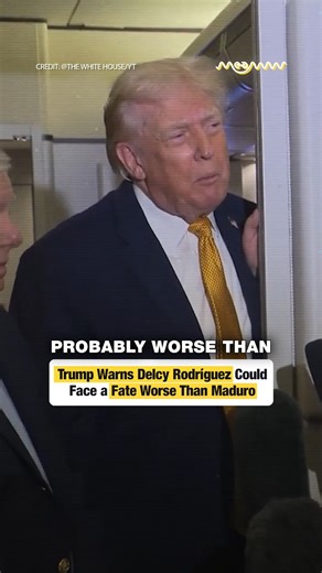 Trump Warns Delcy Rodríguez Could Face a Fate Worse Than Maduro Trump issued a stark warning as he explained why Delcy Rodríguez could face consequences even worse than Nicolás Maduro. The remarks have sparked intense debate over Venezuela’s future and escalating political tensions. #TrumpWarns #DelcyRodriguez #Maduro #VenezuelaCrisis #BreakingNews #WorldPolitics #Geopolitics #USVenezuela #GlobalNews | MEAWW