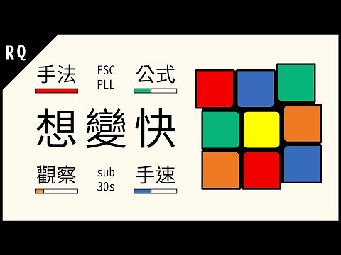 魔術方塊怎麼加速 想變快 魔方520【五條公式 兩大技巧 靈活手法】秒數加快 轉得更快 | RQ魔方