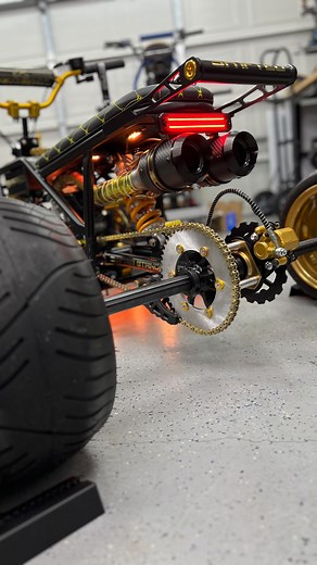 Cold start idle on this is nasty 🔥🔥 #sh1ftedstandards #shiftedstandards #miniquad #gold #lowered #chopper #exhaust #viral #artist #customexhaust #quad #houston #rims #chopp #driftquad #muffler #builtnotbought #sema #idle | Shifted Standards