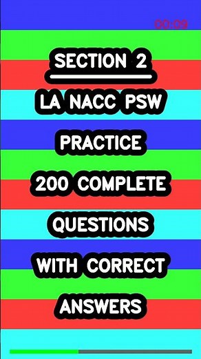 NACC PSW Practice 200 Complete Questions with Correct Answers Latest