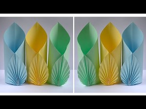 Nice PAPER VASE WITH LEAF | Easy Craft | Tutorial DIY by ColorMania