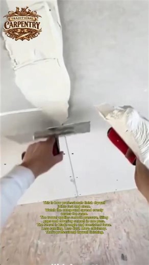 Perfect Drywall Joint Finish in Minutes #Shorts #Drywall #Construction