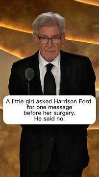 A little girl asked Harrison Ford for one message before her surgery.He said no. #shorts