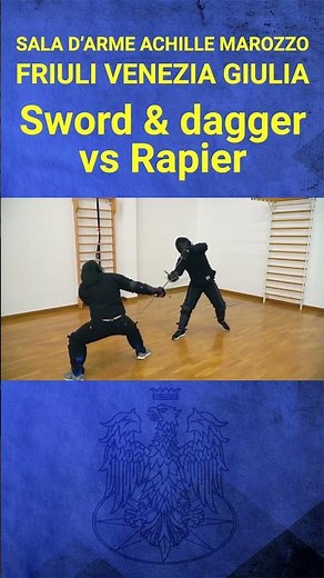 Rapier vs Sidesword and dagger Historical Fencing sparring highlights