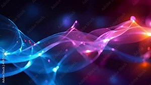 An upclose of two particles entangled and interacting, illustrating the elusive and mysterious nature of quantum mechanics and how it intertwines with the theory of general relativity