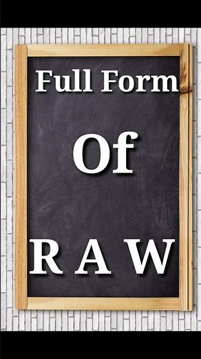 Full Form of RAW || What is the full Form of RAW