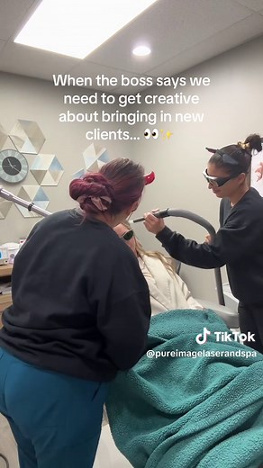 No one was harmed in the making of this video 😂 #indymedspa #greenwoodIN #laserseason #indyesthetician #microneedling