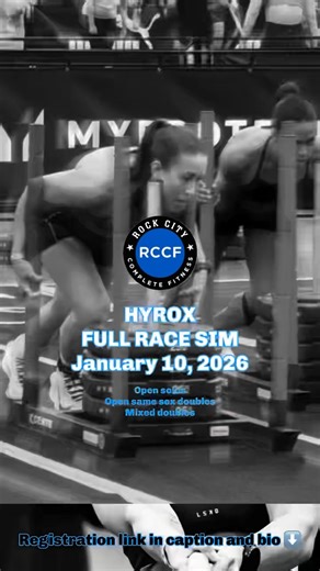 Mark your calendars! We are hosting a FULL Hyrox race simulation on January 10th at Rock City Complete Fitness. Open division solos, open same sex doubles, and mixed doubles only. Registration link is below and in our bio. We’ll see you out there! #hyrox #hyroxarkansas #hyroxracesimulation https://competitioncorner.net/events/19713/details | Tara Overton Stevens