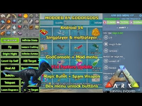 1Mod Menu Apk Ark Mobile|God Console 😳 Unlimited Amber 🤑 Prime Pass | No Crash 10+14 Working