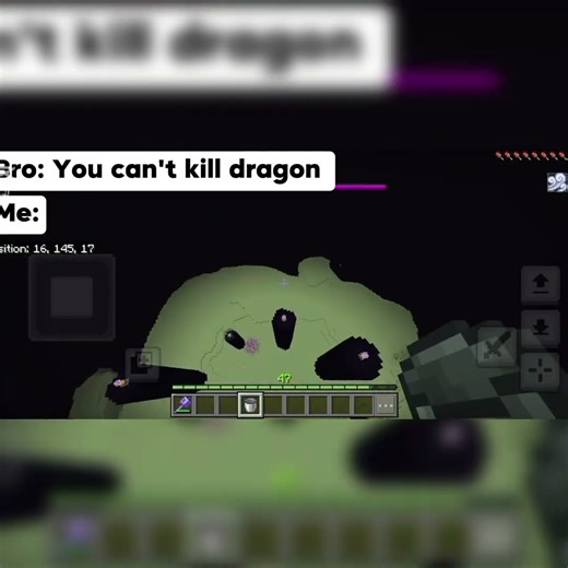 Minecraft killing dragon in one shot |#minecraft #shorts