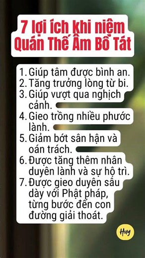 7 lợi ích khi niệm Quán Thế Âm Bồ Tát