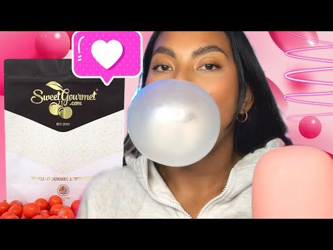ASMR Trying A New Bubblegum Gumball Brand , Soothing Chewing Sounds PART 1