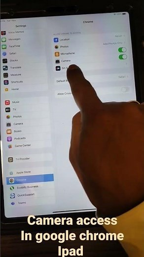 How to allow your camera on google chrome (iPad) iphone
