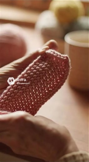 心を込めて編む / Knitting with Love #編み物 #おばあちゃん #Grandma #Knitting #WithLove #ショート動画 #cat #ショート法