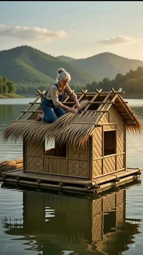 Building a Floating Bamboo House on a Peaceful Lake | Traditional DIY by Hand