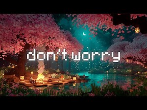 relax and sleep in 30 min – cozy minecraft night (crackling fire & sakura blossoms)