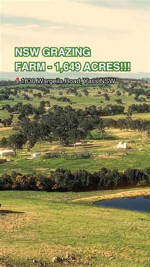 📍1830 Wargeila Road, Yass NSW 2582 📐667ha 💰EOI 🔗https://hubs.la/Q03PqSQW0 LAWD is pleased to present for sale Glenryan (the Property), a highly productive grazing asset ideally situated 21 kilometres north of Yass in the Southern Tablelands of New South Wales #realestateaustralia #australianproperty #aussiefarmers #canberralife #newsouthwales | farmbuy.com