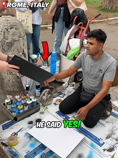 Asking A Street Artist in Rome To Paint My Laptop | VTRND