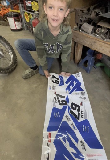 Ttr90 graphics, new toy for the kids #drivenbybill #yamaha #ttr #graphics
