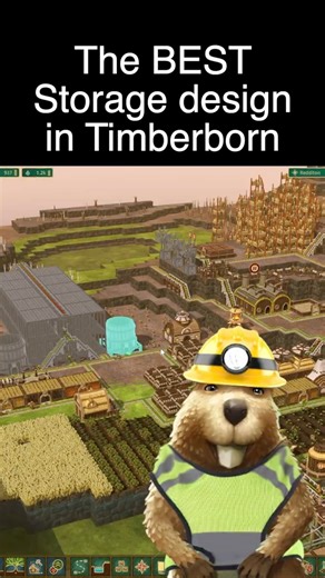 The BEST Storage Design in Timberborn?! #timberborn #gaming #timberborntips #funny