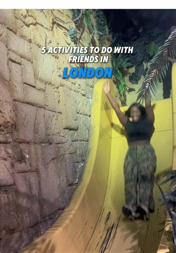 5 activities to do with friends in London 🎳 Toca Social 📍The O2 and Westfield White City From around £12pp Crystal Maze Live Experience 📍Soho From around £75 per person Fairgame 📍Canary Wharf and City Unlimited games usually around £25pp Rollernation 📍Bruce Grove Around £15 to £20pp Moonshot Social 📍Shepherds Bush From around £10pp Save this for your next London day out with friends 🫶🏾 #LondonActivities #thingstodoinlondon #londondayout #londonwithfriends #londontiktok