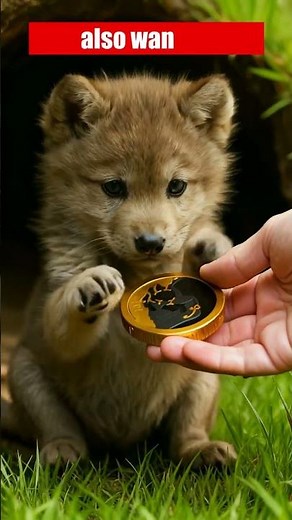 A cute little wolf sitting on its hind legs – Adorable wildlife moment