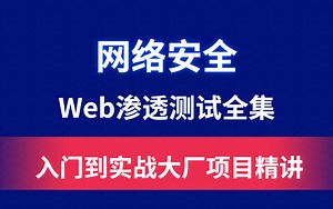 网络安全，Web渗透测试全集，入门到实战就业项目大厂！