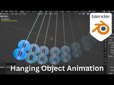 how to create Realistic Hanging Object Simulations in blender | blender tutorial