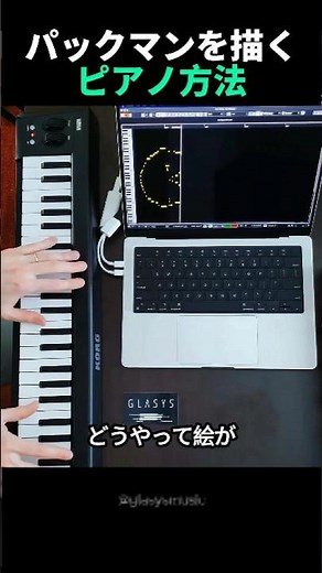 パックマンを描くピアノ方法