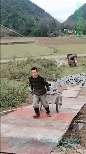 Tricycle & Rope Pulley: Ingenious Method to Pull Cart Up Steep Hill with Mechanical Advantage