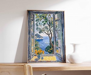Henri Matisse 'the Open Window' Poster, Botanical Floral Print - Etsy