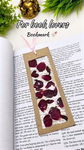 Easy DIY Bookmark with Dried Flowers 🌺 | Aesthetic Craft Ideas Handmade Flower Bookmark