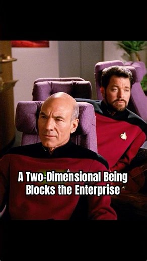 A Two-Dimensional Being Blocks the Enterprise #foryou #funny #series #shorts #startrek