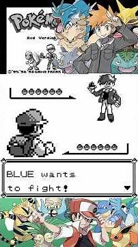 POKEMON RED (1998) RED vs BLUE (Full Final Battle) | Game Boy Gameplay
