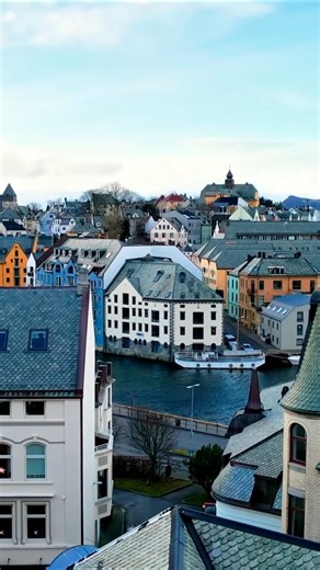 Ålesund, Norway: Drone views of Art Nouveau architecture