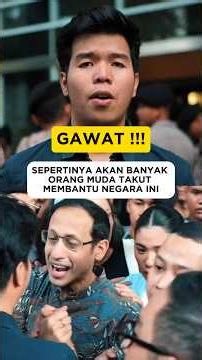 SEPERTINYA AKAN BANYAK ORANG MUDA YANG TAKUT MEMBANTU NEGARA INI