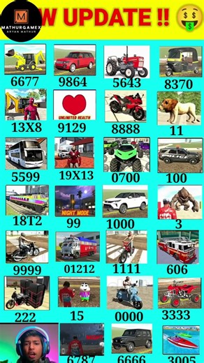 Indian Bike Driving 3D All New Cheat Code 🤑 #indianbikedriving3d#gaming#shorts 8211