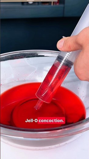 3 ingredient Halloween Jello Shots in a syringe! The best way to start your Halloween party! #shorts
