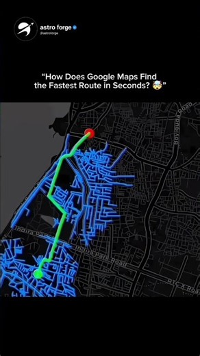 How Google Maps Finds the Fastest Route So Fast! 🗺️⚡