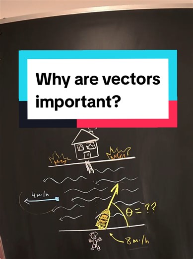 Why are vectors important in math and in applications? Here is a simple example that uses vectors to decide how to cross a river #math #mathtok #vectors #learnontiktok #tiktoklearningcampaign