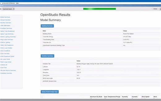 Building Energy Modeling in OpenStudio - Data Viewer