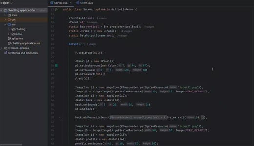 Java Chatting Application | Core Java, Socket ProgrammingDeveloped a real-time chat application using Java with client–server architecture. Implemented socket programming and multithreading to… | Irfan b