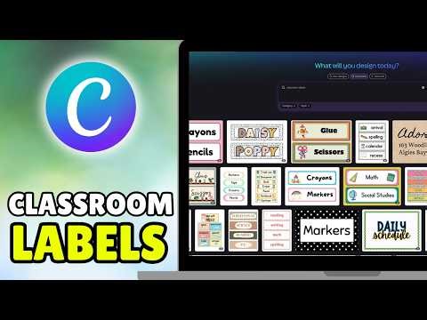 How To Make School Classroom Labels In Canva (2026) - Full Guide