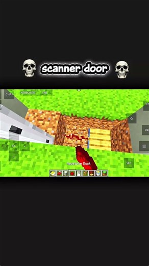 scanner door in Minecraft !! #minecraft #gaming #trending #scanner #door #minecraftshort