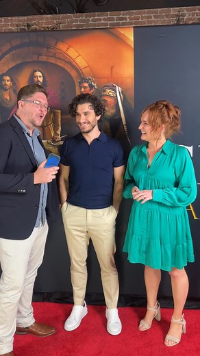 On the red carpet with the disciple John (George H. Xanthis) for the Australian premiere of The Chosen: Last Supper. | Aaron Brown